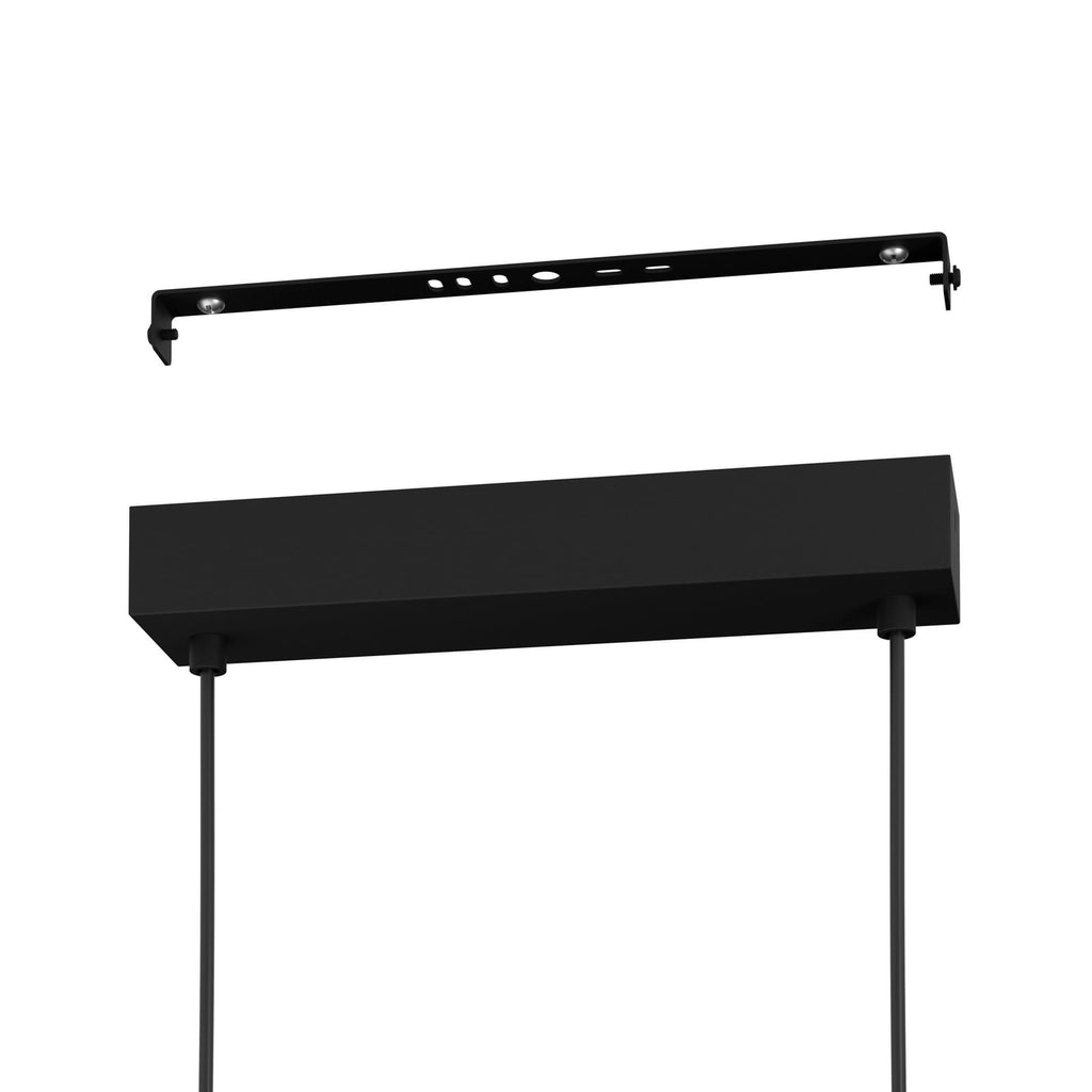 LED pendellampe Caranacoa 5-lys svart/hvit 117 cm 35W EGLO montert