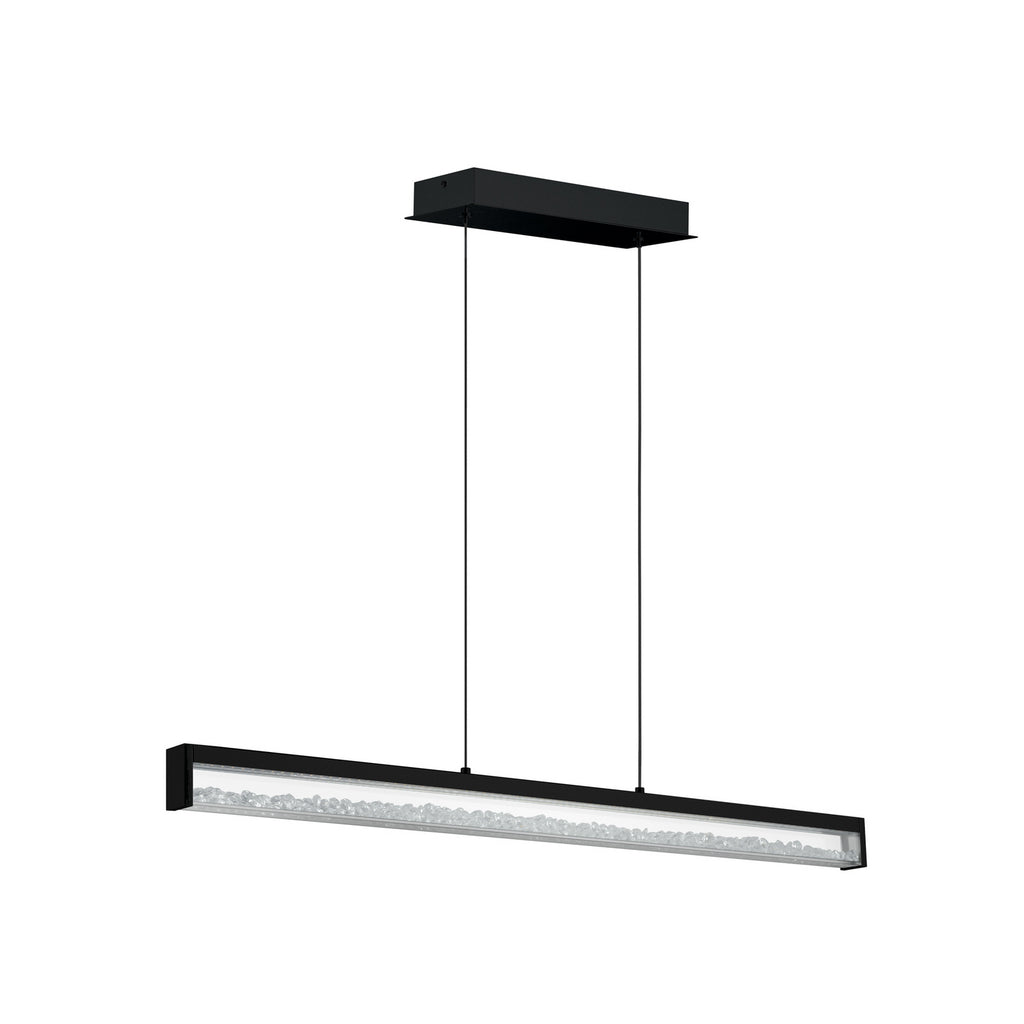 Montert LED pendellampe Cardito CCT dimbar svart 100 cm i rom
