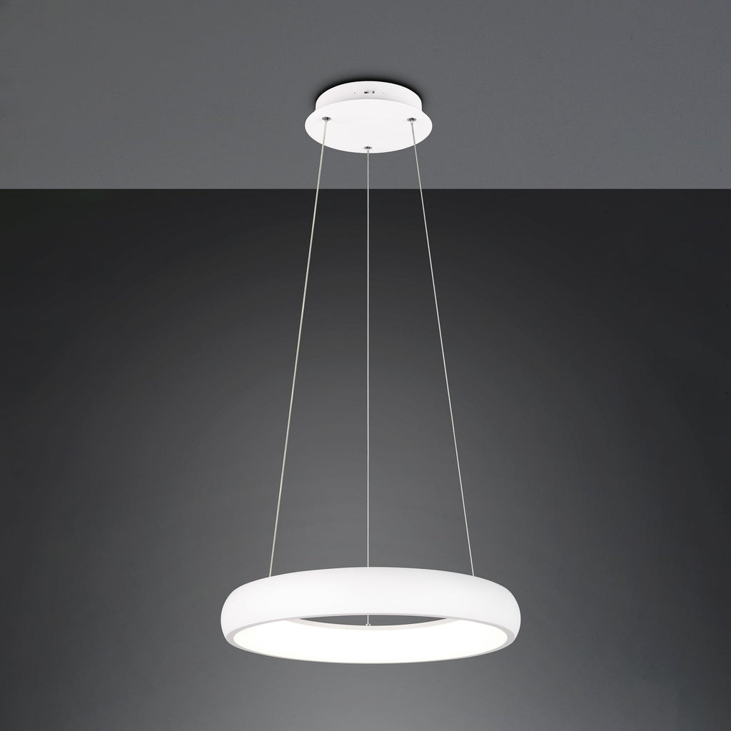 LED pendellampe Cardona ring Ø46,5 cm dimbar CCT hvit matt bakside