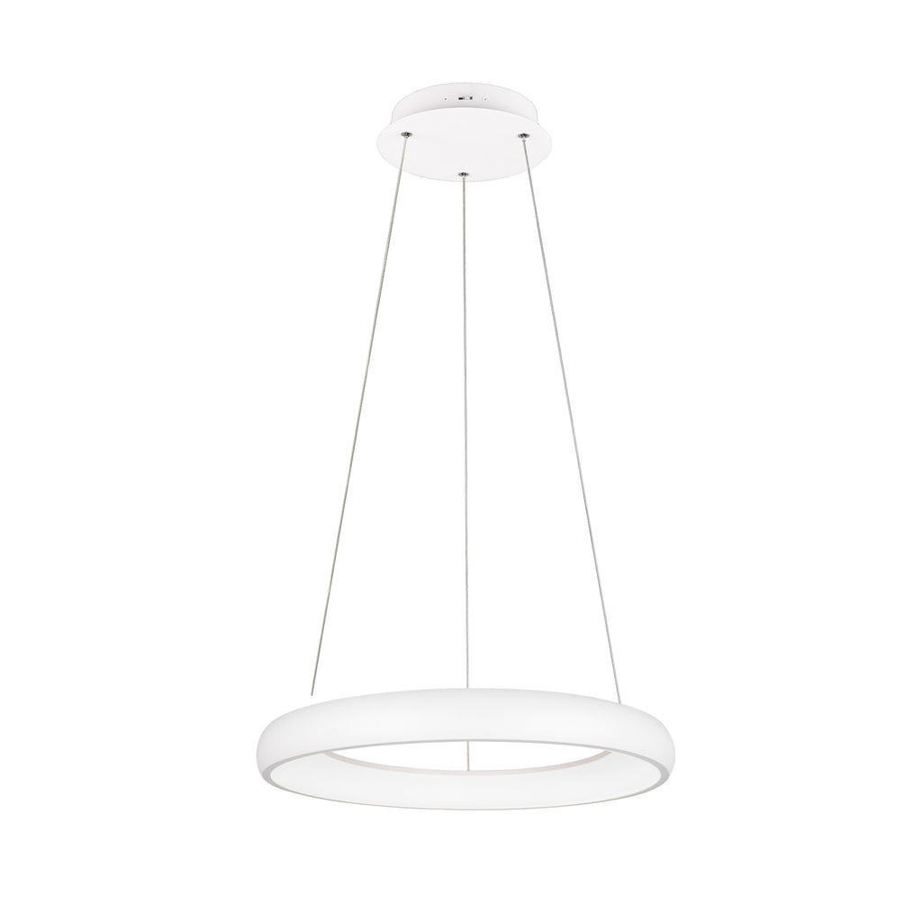 LED pendellampe Cardona ring Ø62 cm hvit dimbar CCT front