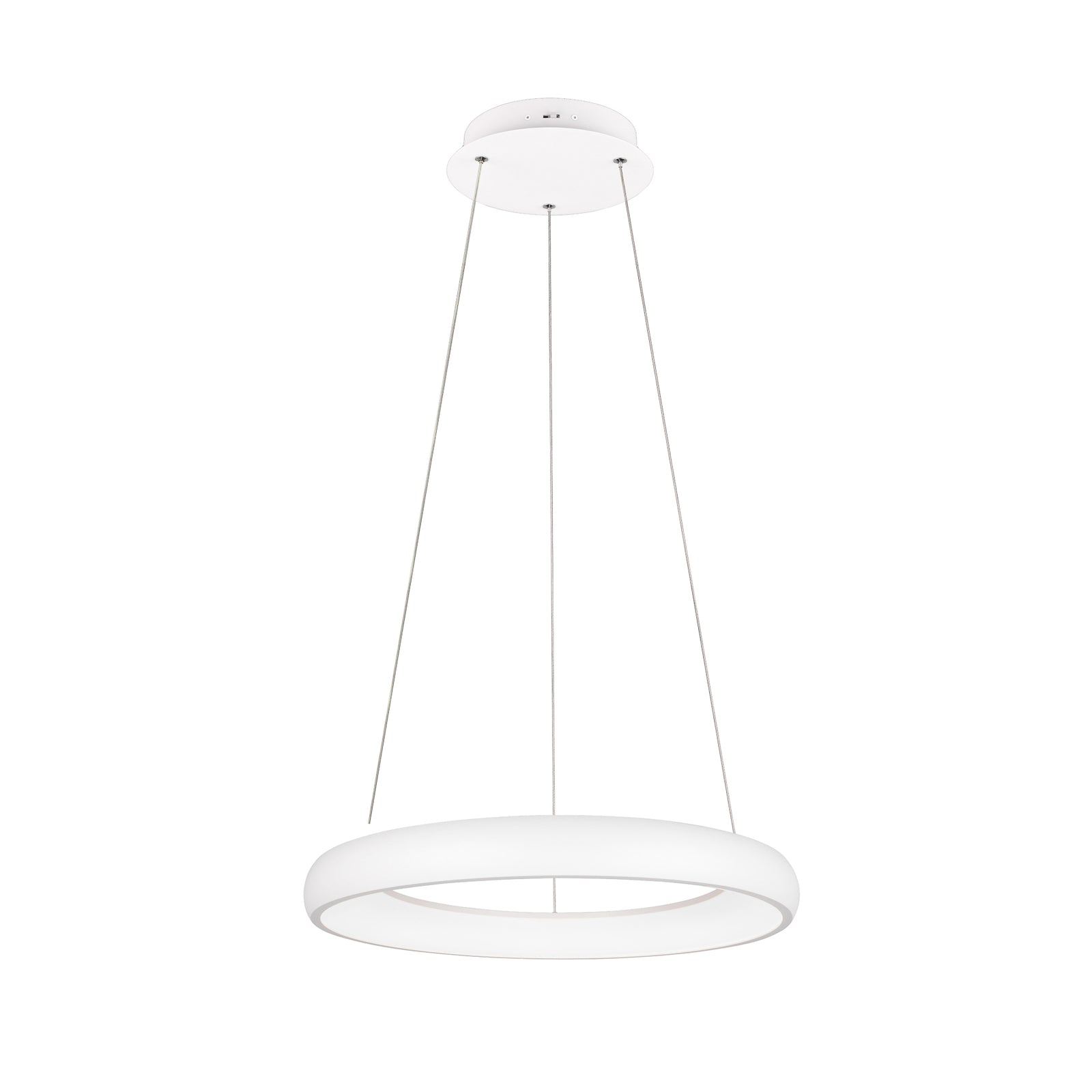 LED pendellampe Cardona ring Ø62 cm hvit dimbar CCT front