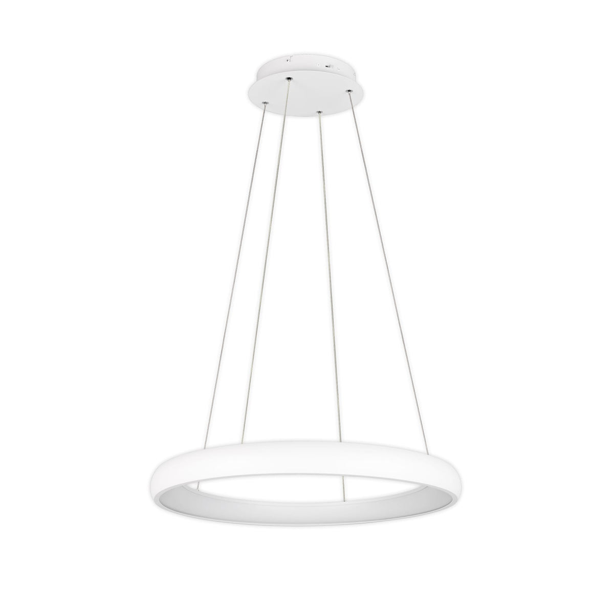 LED pendellampe Cardona ring hvit dimbar CCT Ø75 cm Trio Lighting forfra