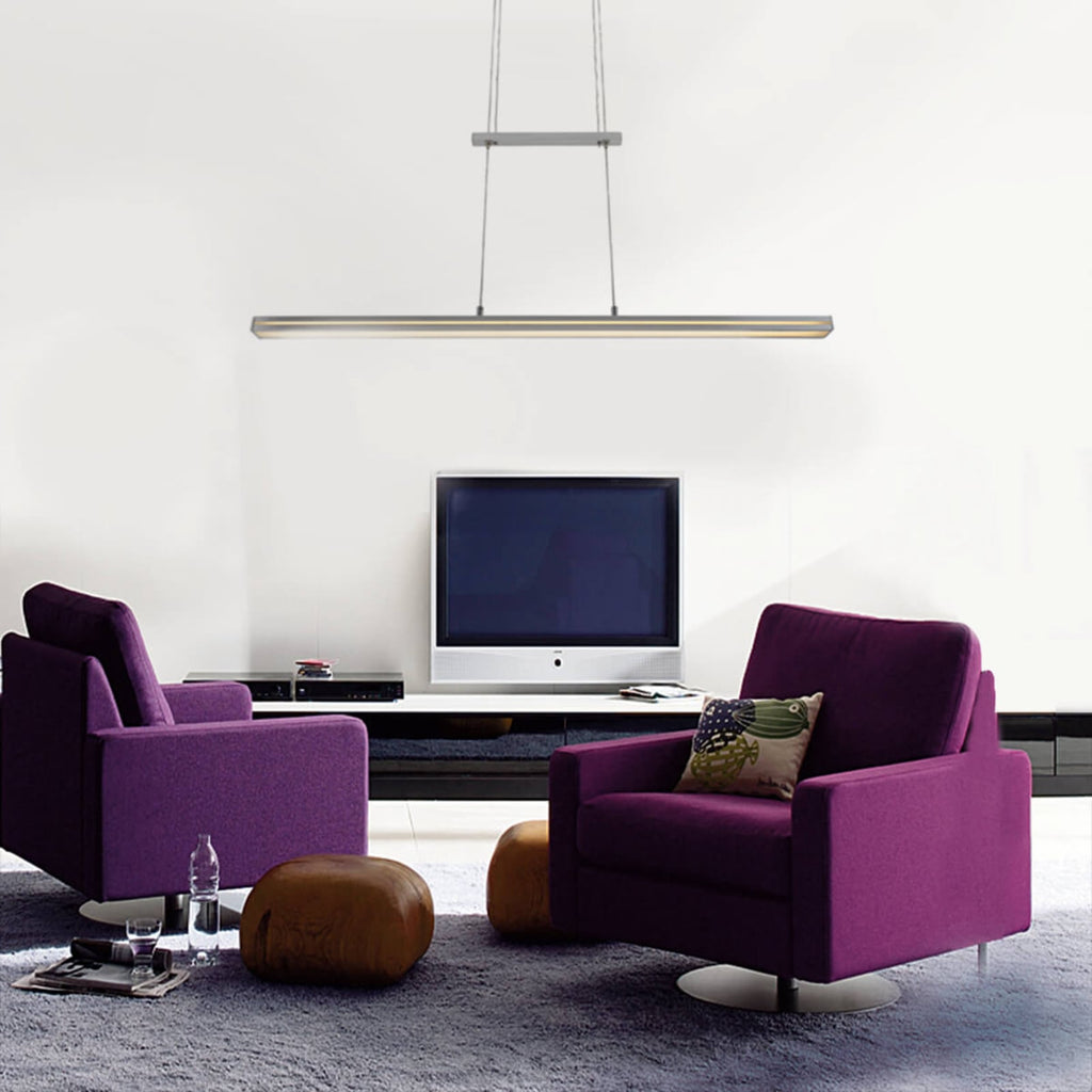 Montert LED pendellampe Carina høydejusterbar dimbar 103,5 cm 30W i rom