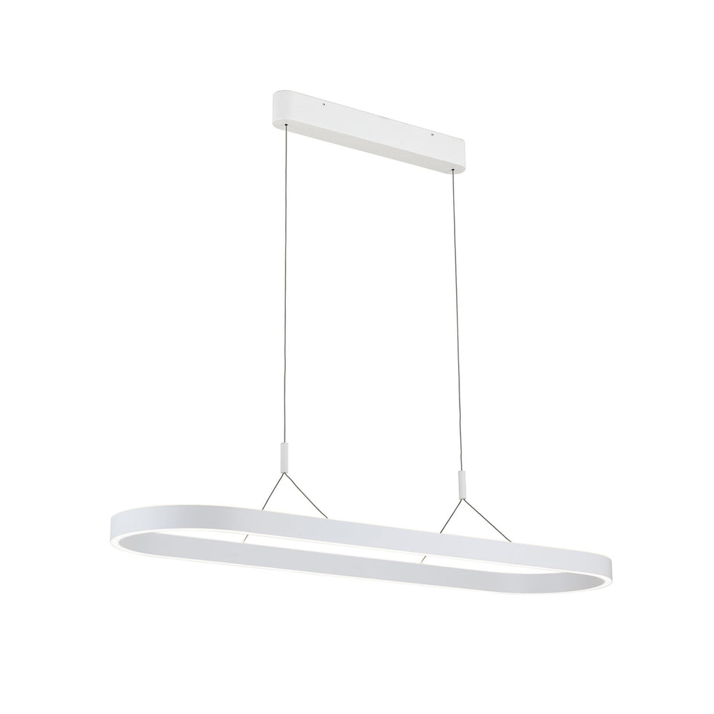 LED pendellampe Carrara hvit høydejusterbar CCT 120 cm 80W - ORION forfra