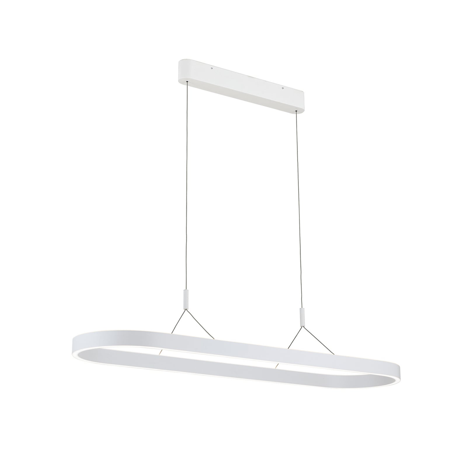LED pendellampe Carrara hvit høydejusterbar CCT 120 cm 80W - ORION forfra