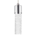 LED pendellampe Cava bubbleglass krom forfra