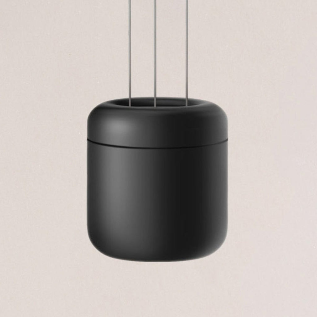 LED pendellampe Cavity Suspension S dimbar svart Ø10 cm forfra