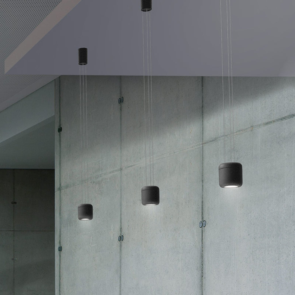 LED pendellampe Cavity Suspension S dimbar svart Ø10 cm nærbilde