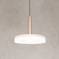 LED pendellampe Celeste glass hvit/brun Ø22 cm dimbar forfra
