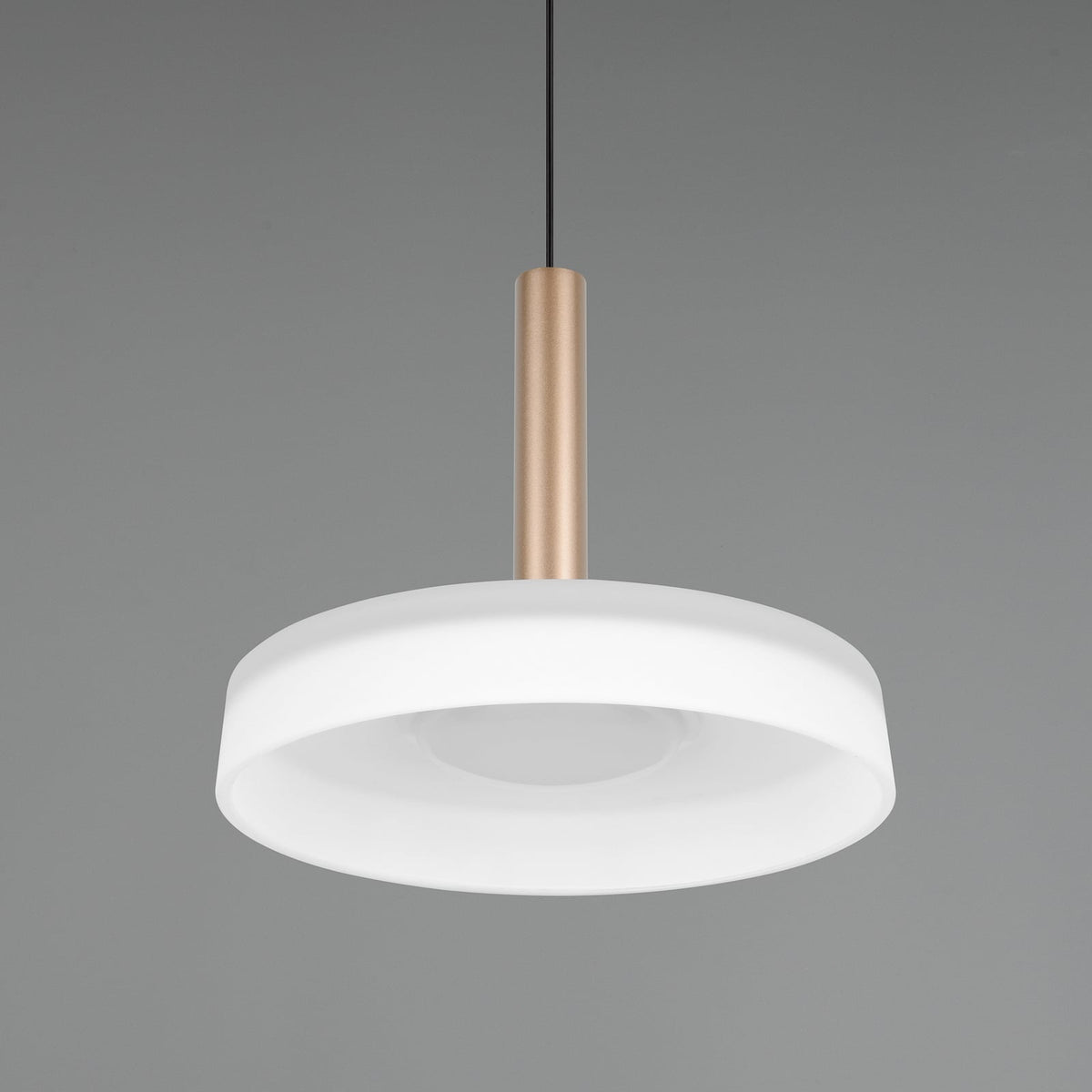 LED pendellampe Celeste glass hvit/brun Ø22 cm dimbar oppheng