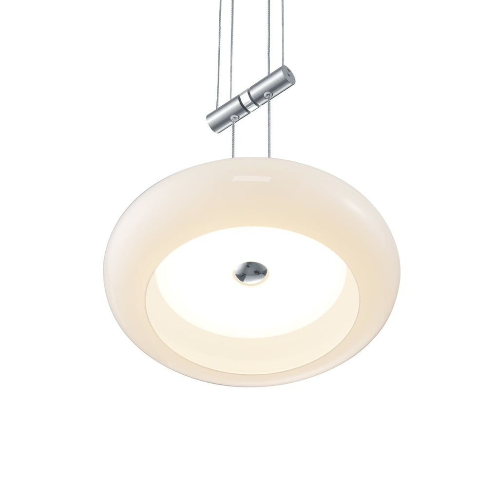 LED pendellampe Centa metall og glass detaljer