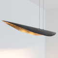 LED pendellampe Chiasso svart-brun/gull jern dimbar 121 cm forfra