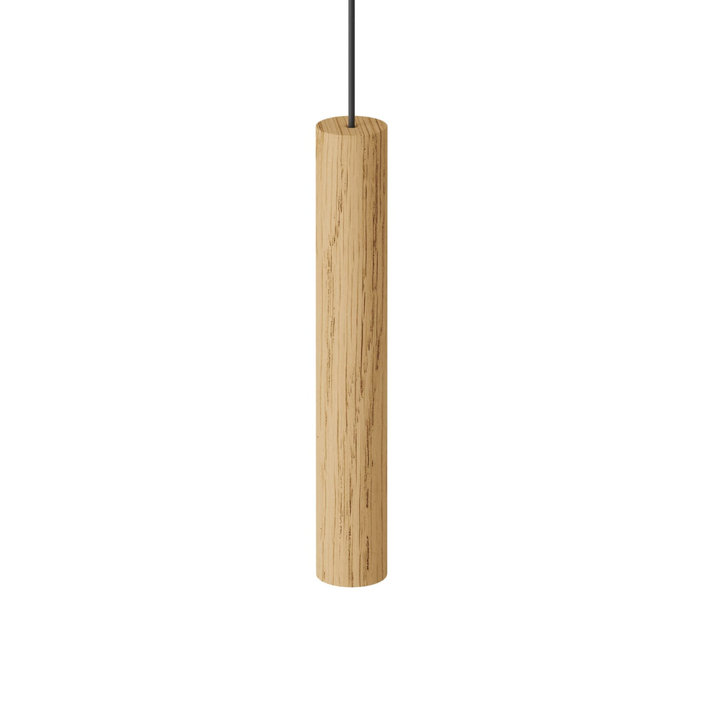 LED pendellampe Chimes Tall eik 2W varmhvit Ø3,4 cm forfra