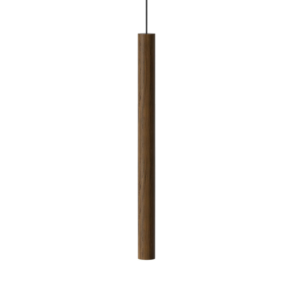 LED pendellampe Chimes Tall mørk eik forfra