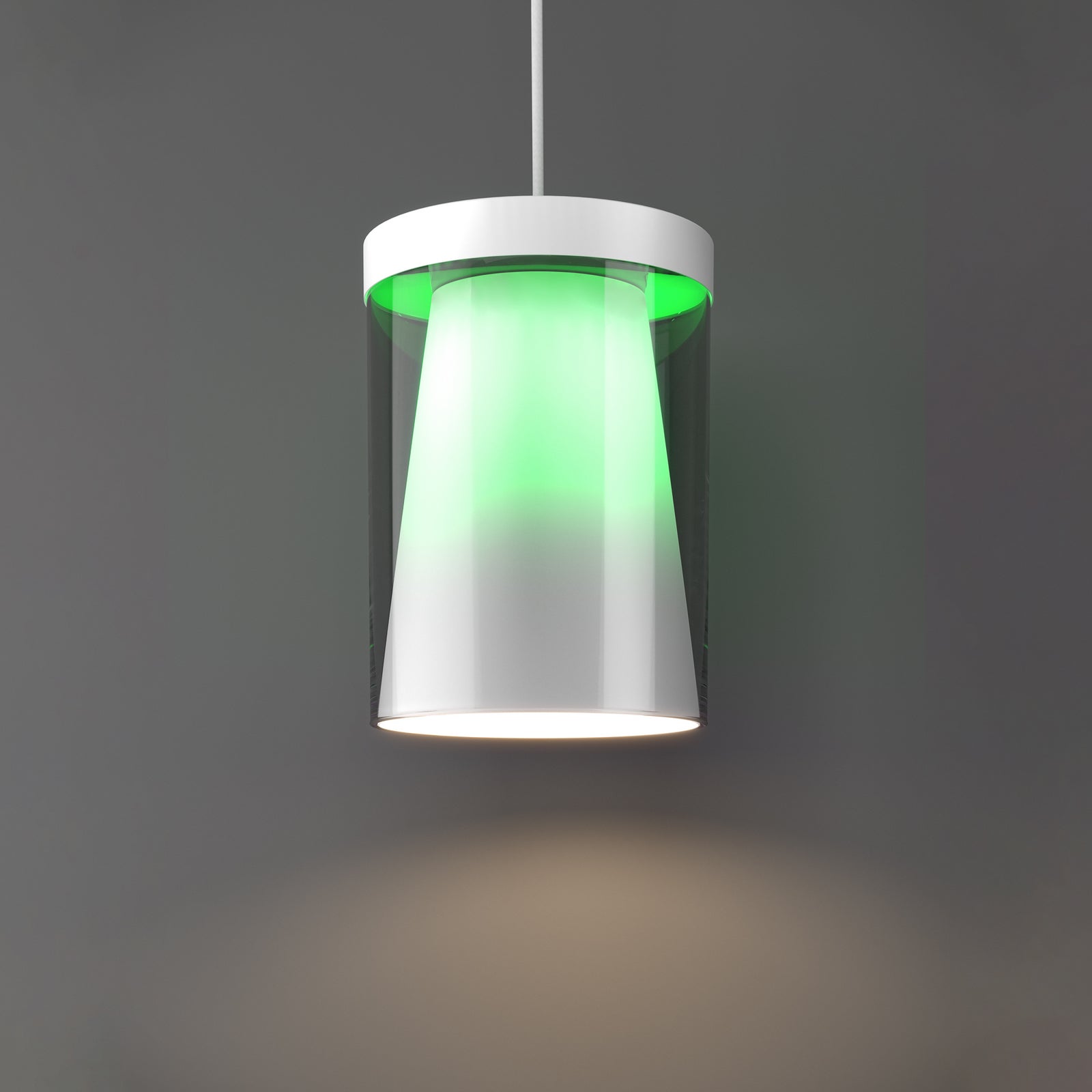 LED pendellampe Chiusello-Z 3-lys hvit glass installasjon