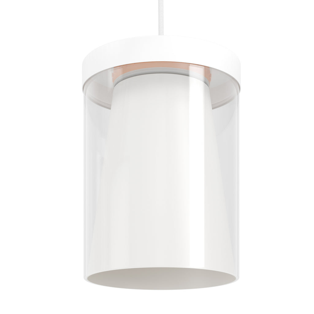 LED pendellampe Chiusello-Z 3-lys hvit glass lysfarger
