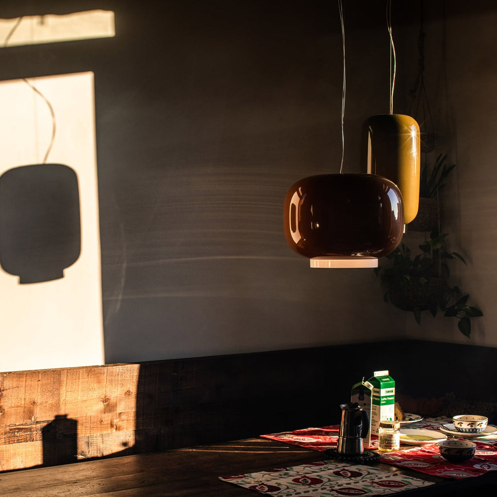 LED pendellampe Chouchin 2 grønn glass dimbar detalj