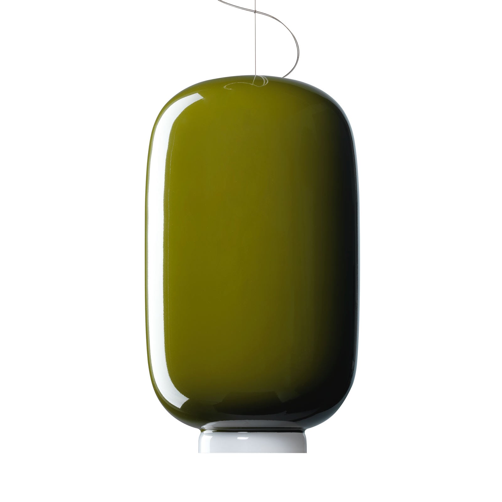 LED pendellampe Chouchin 2 grønn glass dimbar forfra