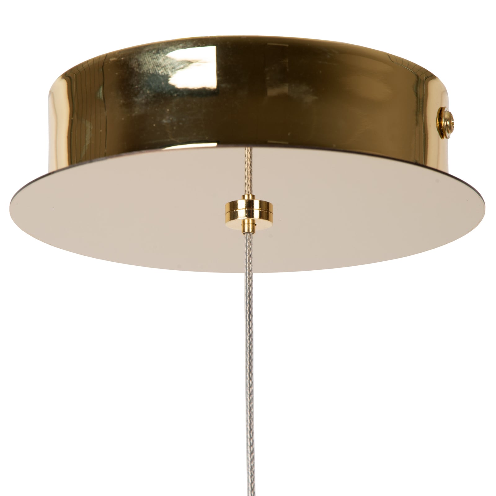 LED pendellampe Cintra akryl transparent/gull Ø11 cm oppheng