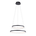 LED pendellampe Circle 2-lys antrasitt dimbar Ø50 cm forfra
