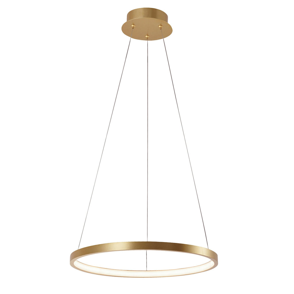 LED pendellampe Circle gull metall Ø39 cm bakside