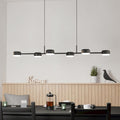 LED pendellampe Clavellina 6-lys svart dimbar 120 cm forfra