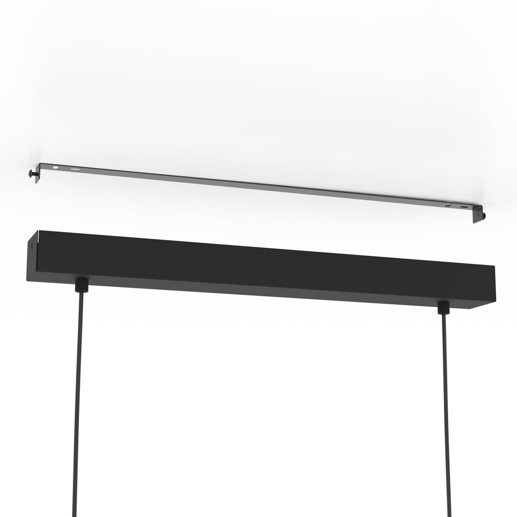 Montert LED pendellampe Clavellina 6-lys svart dimbar 120 cm i rom