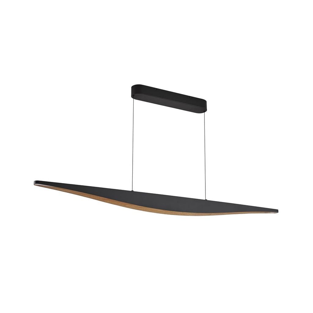 LED pendellampe Clavit svart 140 cm dimbar bakside