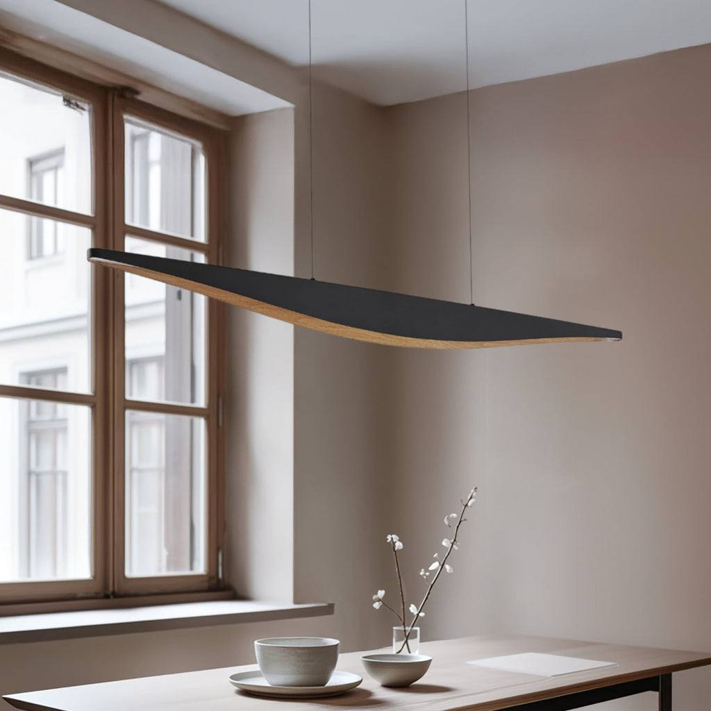LED pendellampe Clavit svart 140 cm dimbar front