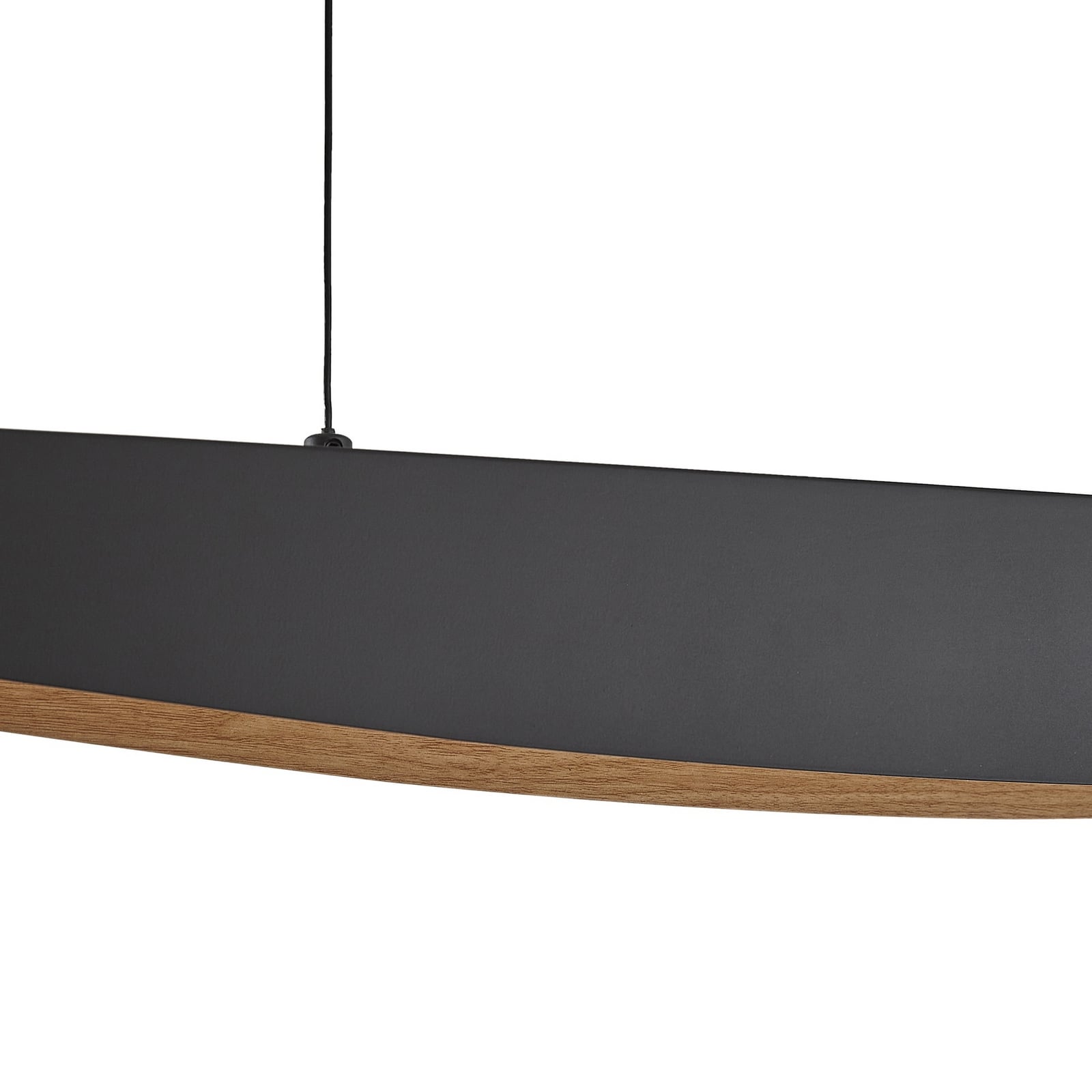 LED pendellampe Clavit svart 140 cm dimbar montert