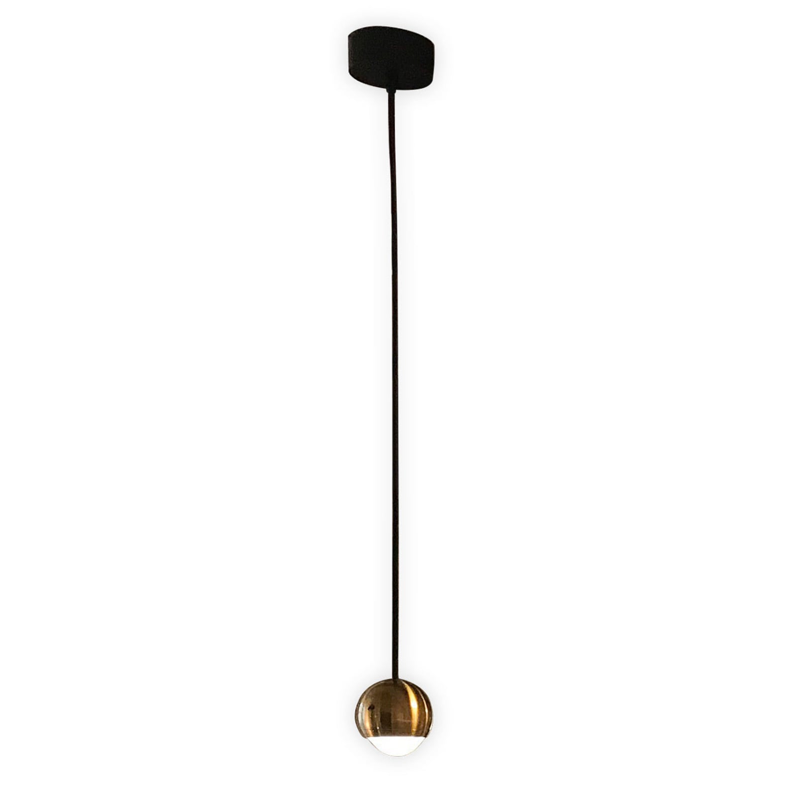 LED pendellampe Cleo dimbar messing Ø8,2 cm 7W forfra