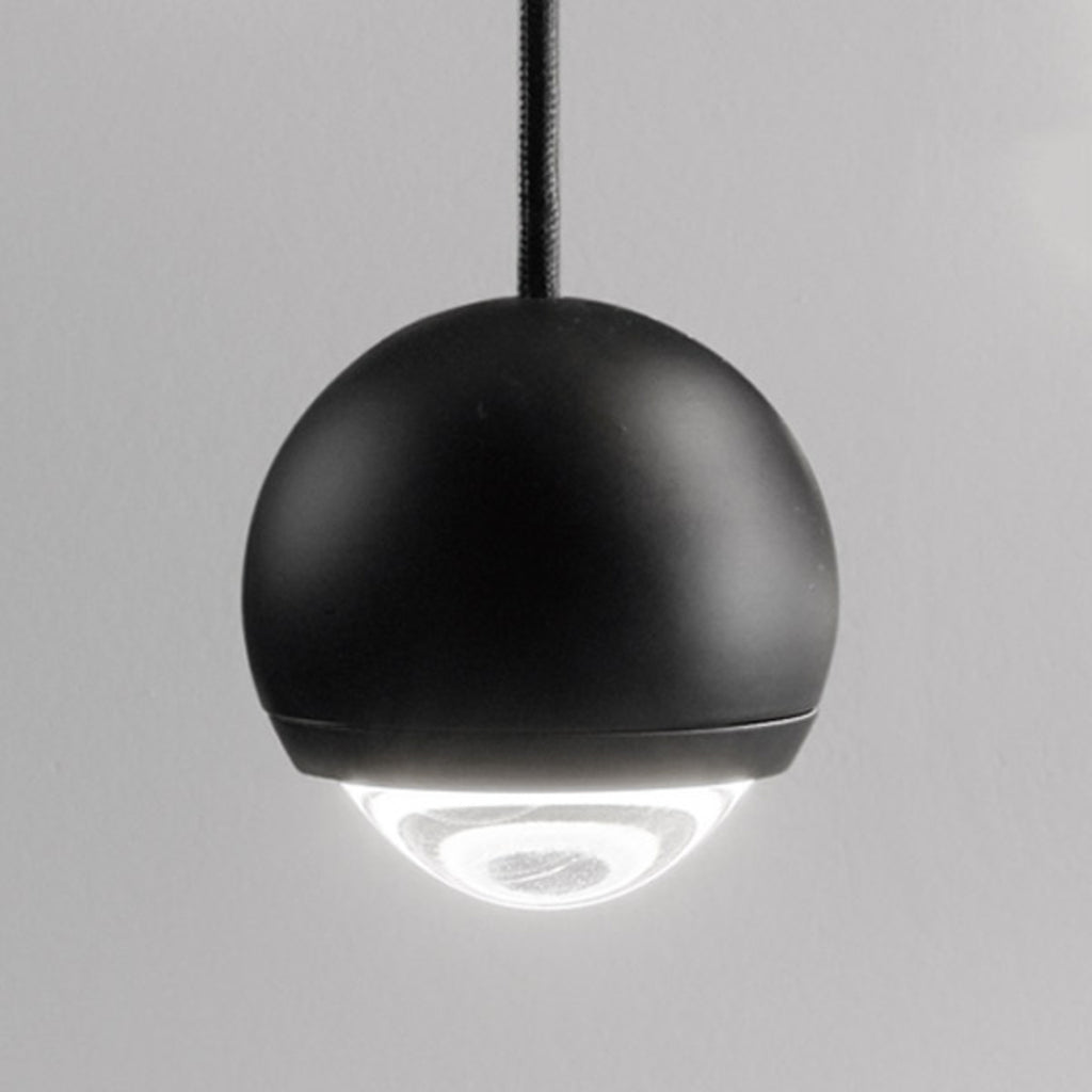 LED pendellampe Cleo svart aluminium forfra