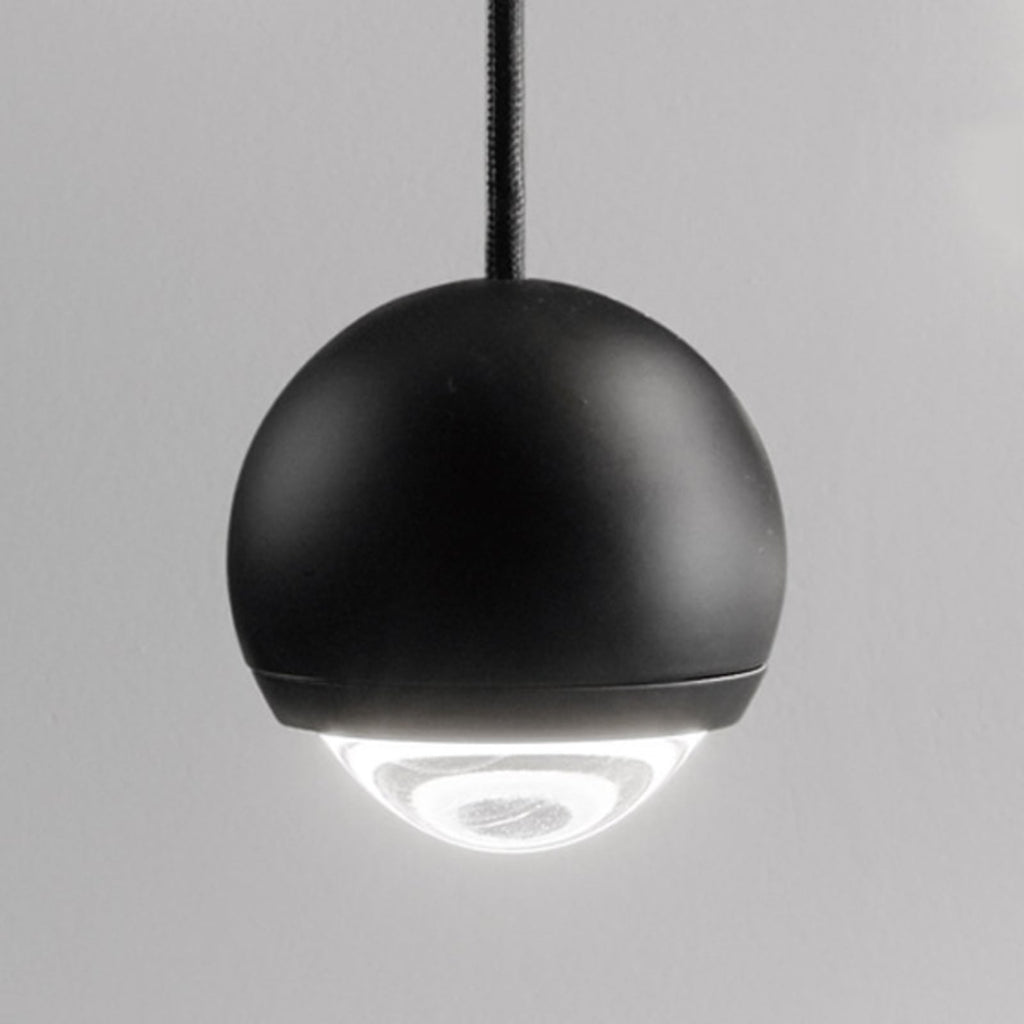 LED pendellampe Cleo svart aluminium forfra