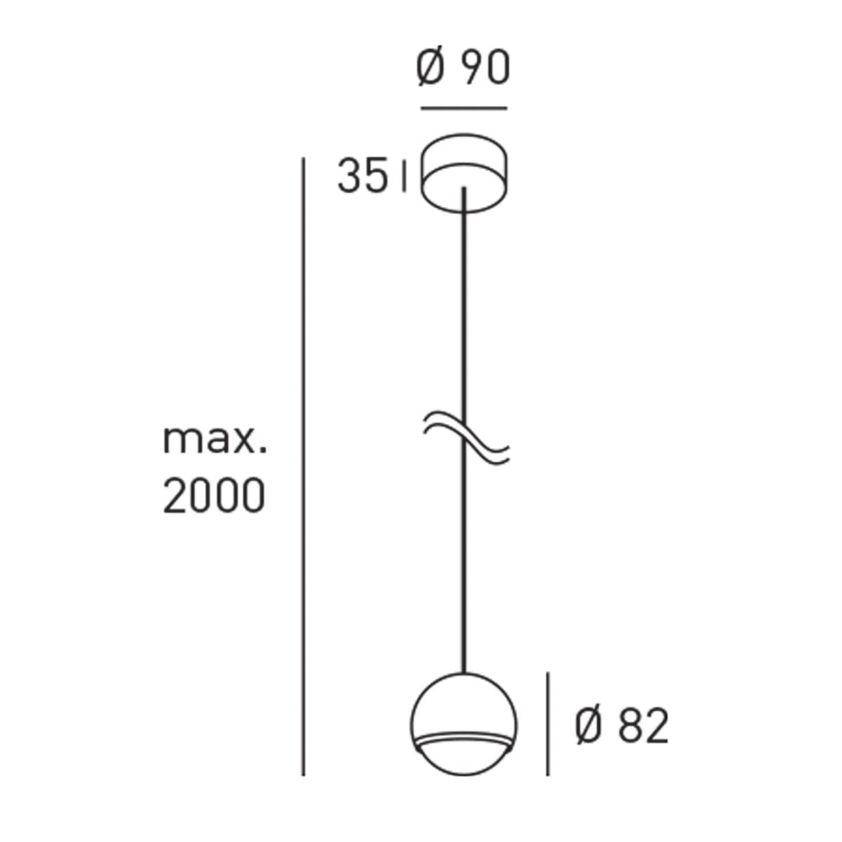 LED pendellampe Cleo svart aluminium nærbilde