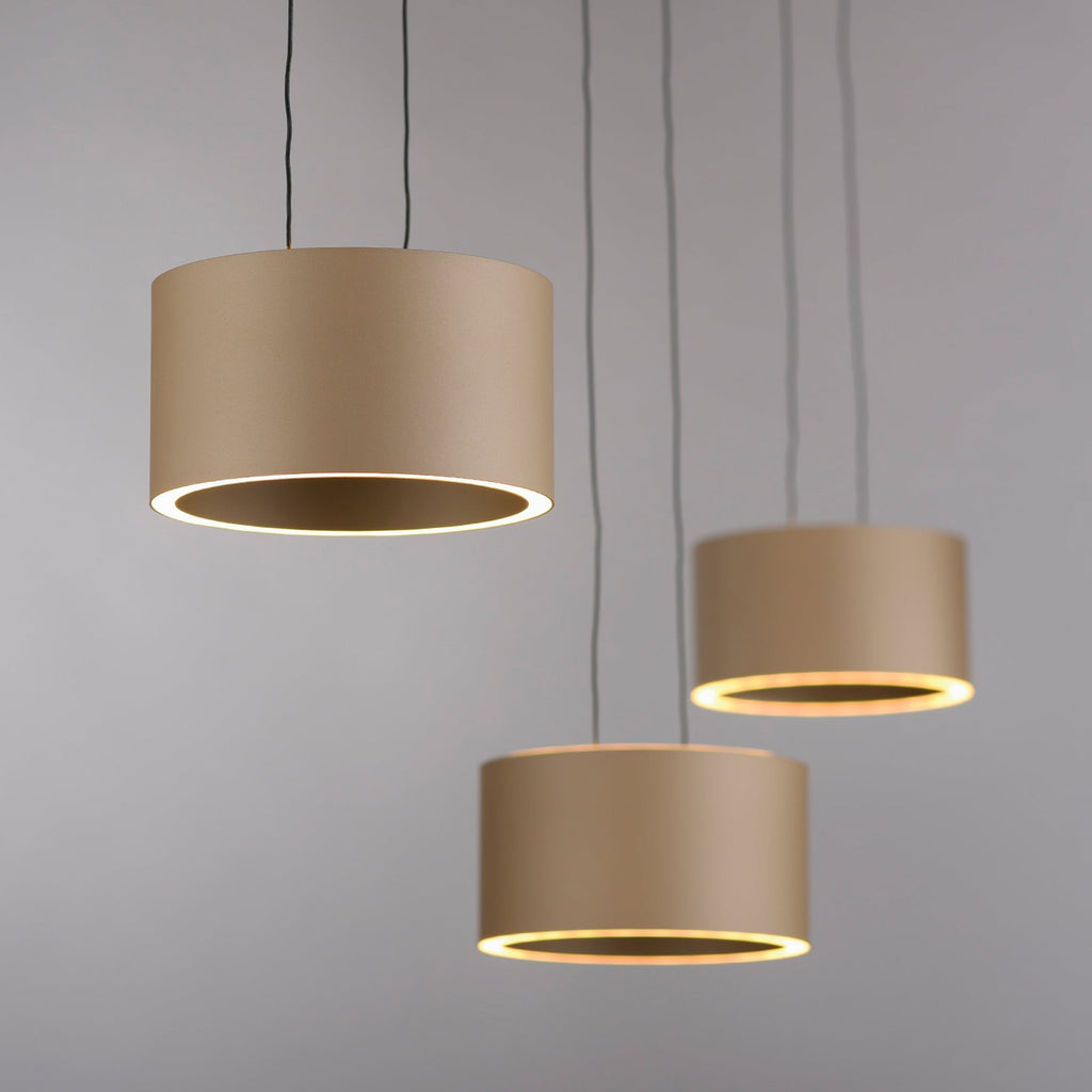 LED pendellampe Clipse 6-lys bronse 110 cm CCT dimbar med fjernkontroll