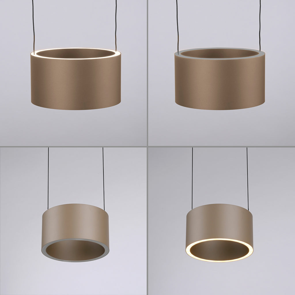LED pendellampe Clipse bronse lysfargejustering