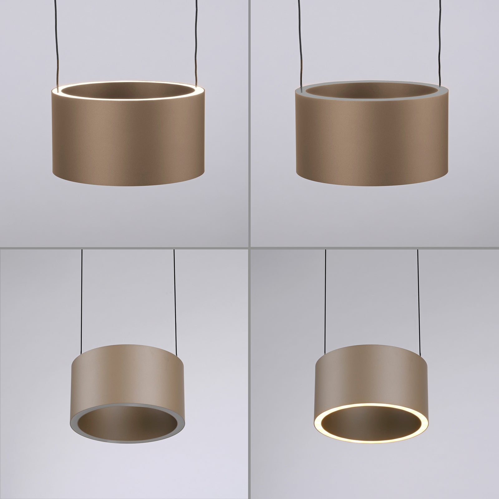 LED pendellampe Clipse bronse lysfargejustering