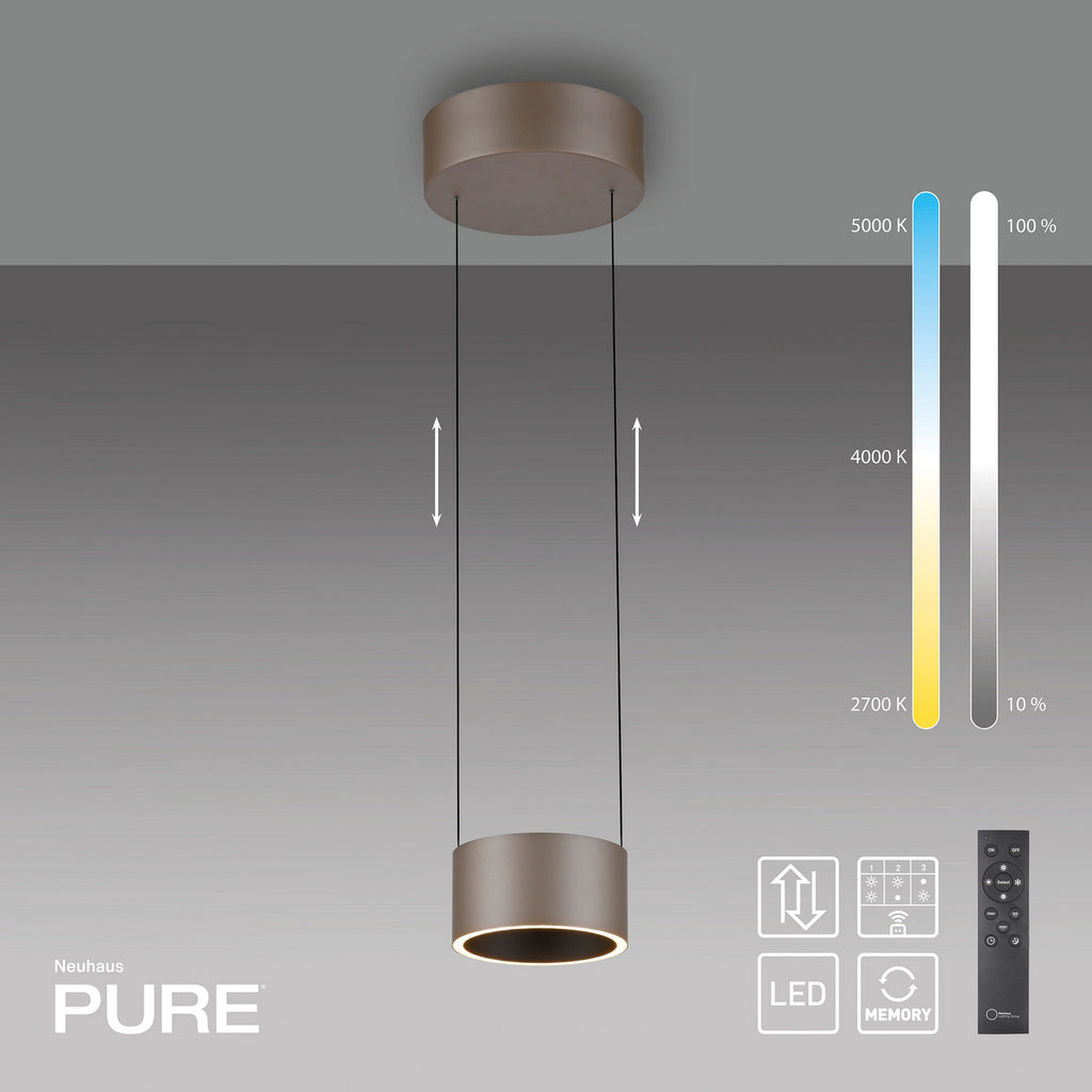LED pendellampe Clipse bronse takfeste