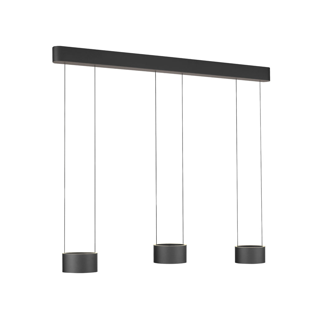 LED pendellampe Clipse grå 110 cm 6-lys CCT fjernkontroll montert i rom