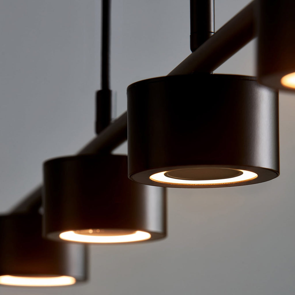 LED pendellampe Clyde 4-lys svart 115 cm dimbar - Nordlux nærbilde