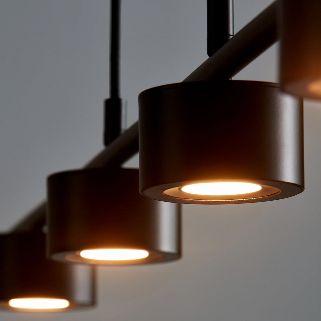 LED pendellampe Clyde 4-lys svart 115 cm dimbar - Nordlux side