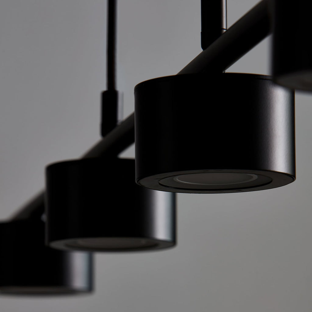 LED pendellampe Clyde 4-lys svart 115 cm dimbar - Nordlux dimmer