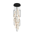 LED pendellampe Colette 14-lys svart roségull front