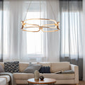 LED pendellampe Colette 3-lys roségull aluminium forfra