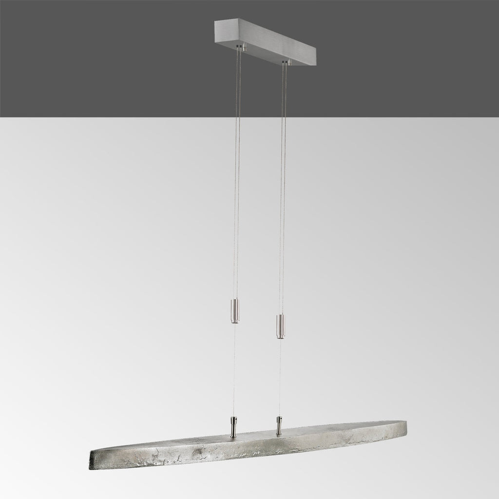 LED pendellampe Colmar 5-lys CCT dimbar nikkel 106 cm forfra