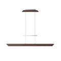 LED pendellampe Colombia S valnøtt tre 120 cm forfra