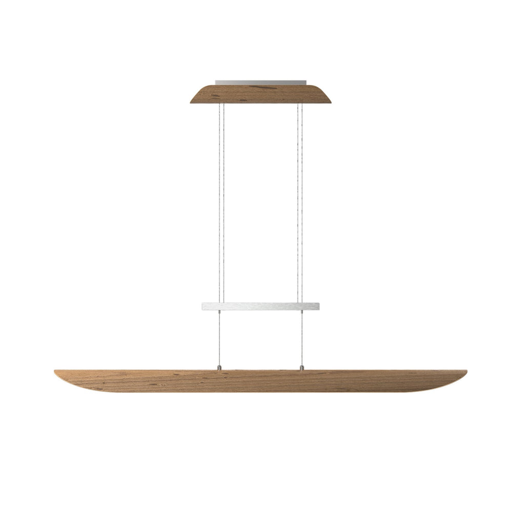 LED pendellampe Colombia XL eik dimbar CCT detalj av trestruktur