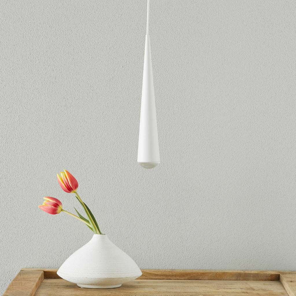 LED pendellampe Cone kjegleformet aluminium hvit dimbar bakside