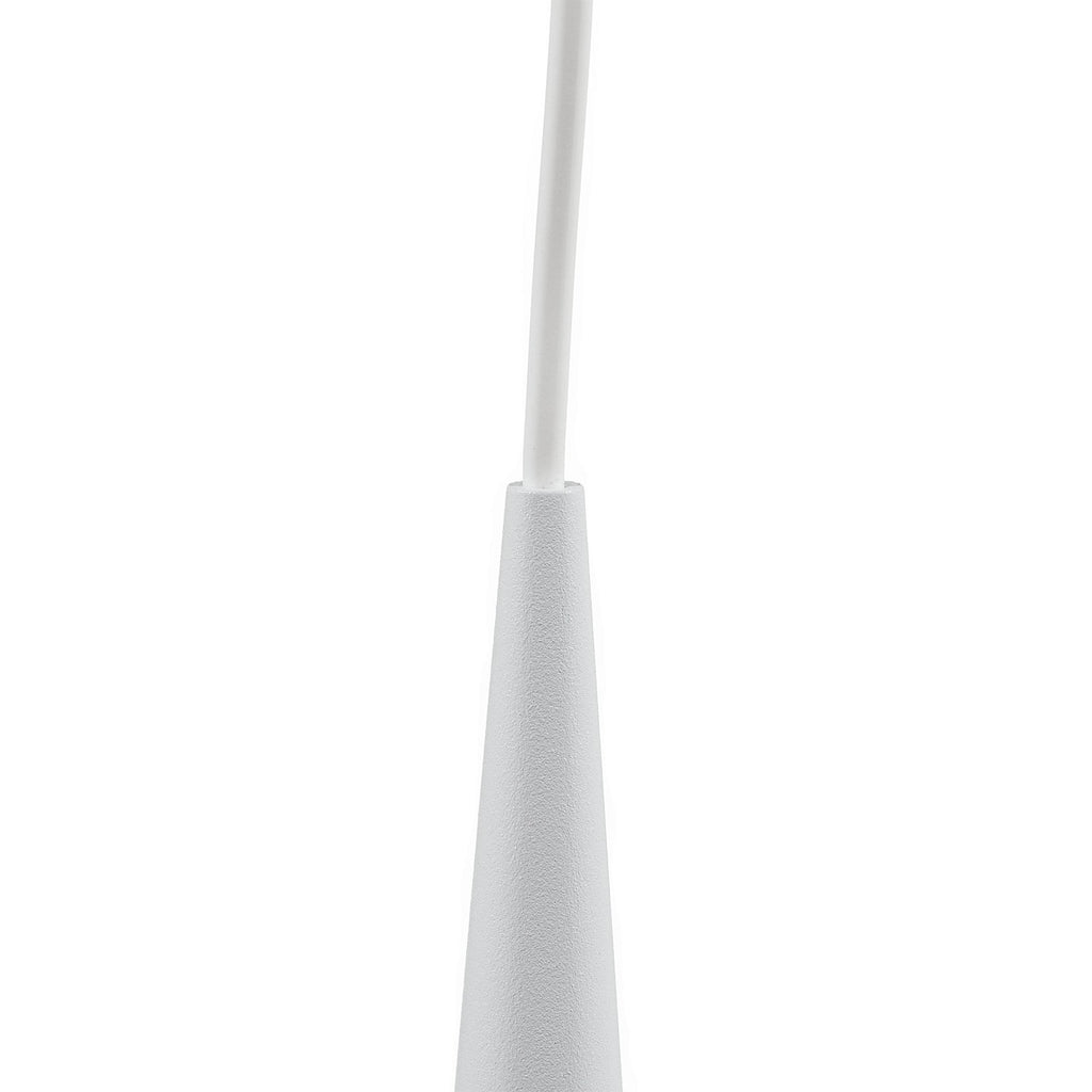Sidevisning av LED pendellampe Cone kjegleformet aluminium hvit dimbar