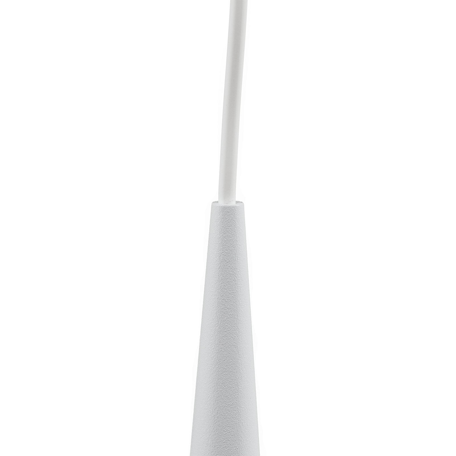 Sidevisning av LED pendellampe Cone kjegleformet aluminium hvit dimbar
